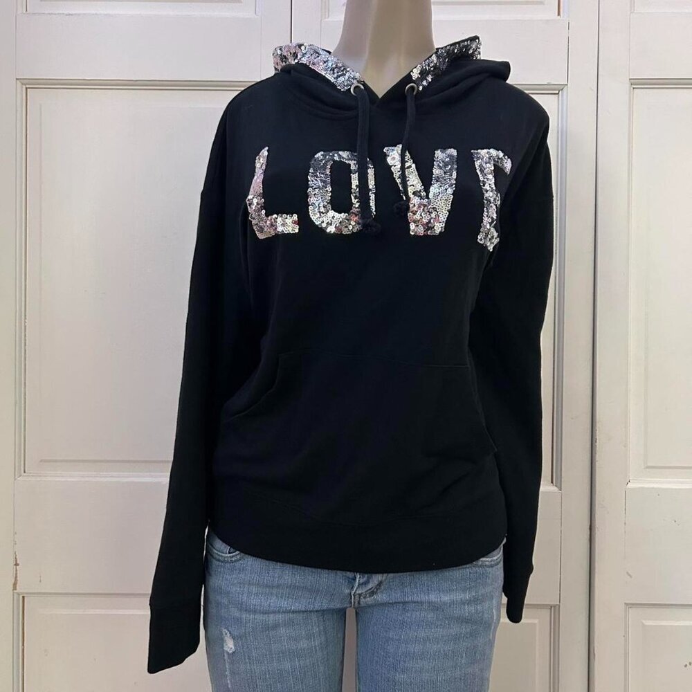 Mcbling Sequin “Love” Sweatshirt